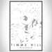 Timms Hill Wisconsin Map Print Portrait Orientation in Classic Style With Shaded Background