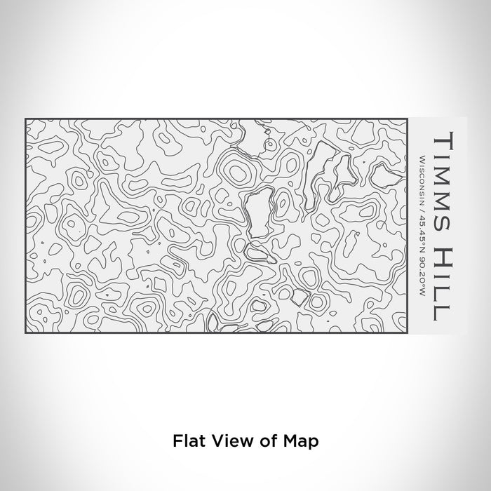 Rendered View of Timms Hill Wisconsin Map Engraving on 17oz Stainless Steel Insulated Cola Bottle in White