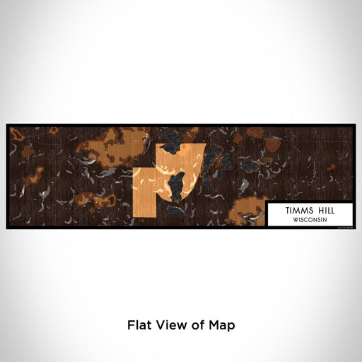 Flat View of Map Custom Timms Hill Wisconsin Map Enamel Mug in Ember