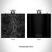 Rendered View of Timms Hill Wisconsin Map Engraving on 6oz Stainless Steel Flask in Black