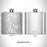 Rendered View of Timms Hill Wisconsin Map Engraving on 6oz Stainless Steel Flask