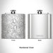 Rendered View of Timms Hill Wisconsin Map Engraving on 6oz Stainless Steel Flask