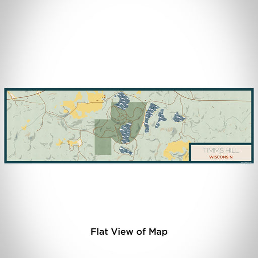 Flat View of Map Custom Timms Hill Wisconsin Map Enamel Mug in Woodblock