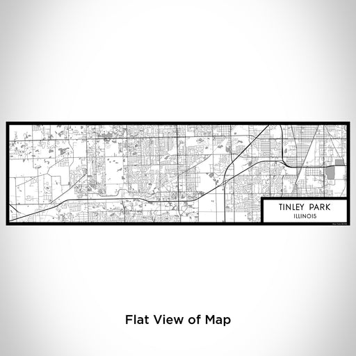 Flat View of Map Custom Tinley Park Illinois Map Enamel Mug in Classic
