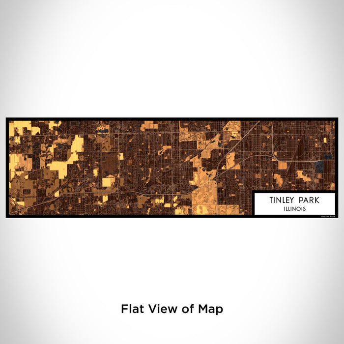 Flat View of Map Custom Tinley Park Illinois Map Enamel Mug in Ember