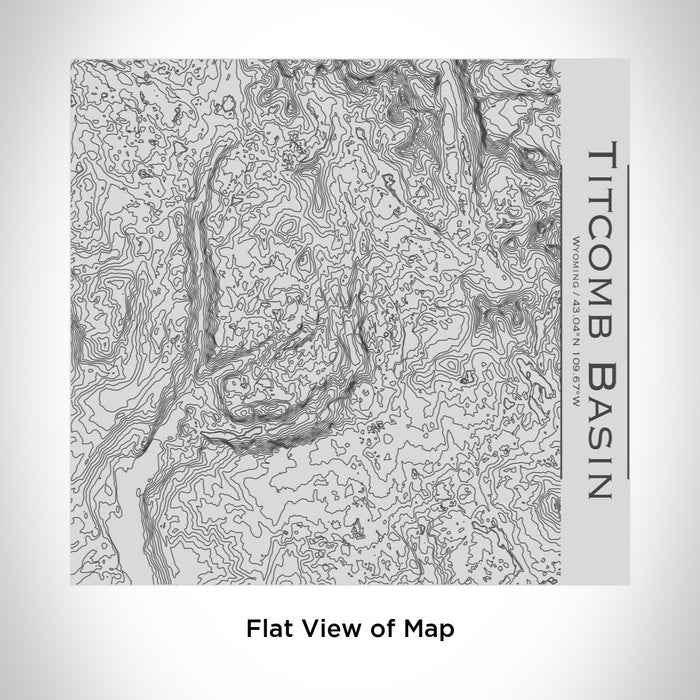 Rendered View of Titcomb Basin Wyoming Map Engraving on 17oz Stainless Steel Insulated Tumbler