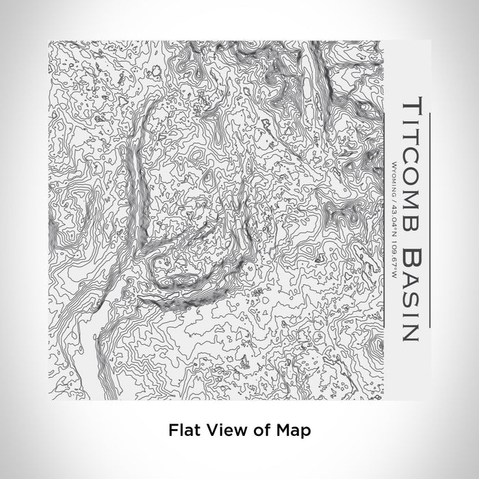 Rendered View of Titcomb Basin Wyoming Map Engraving on 17oz Stainless Steel Insulated Tumbler in White