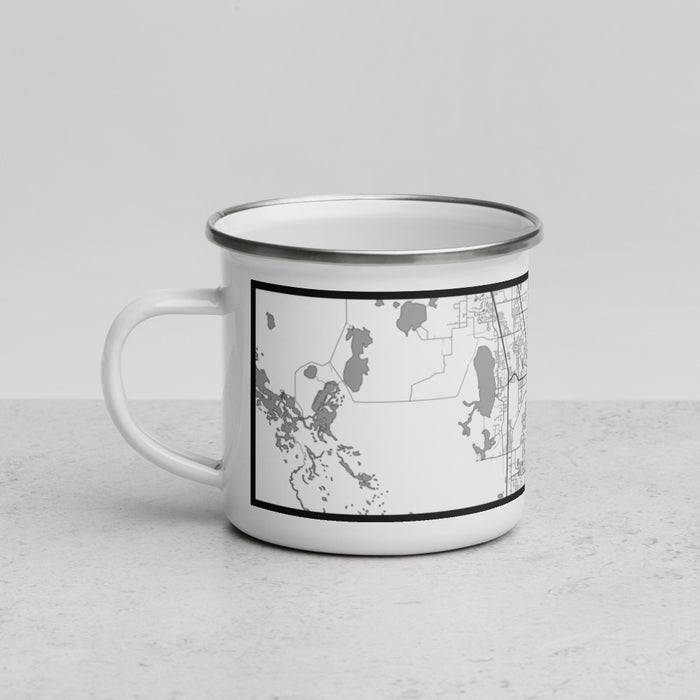 Left View Custom Titusville Florida Map Enamel Mug in Classic