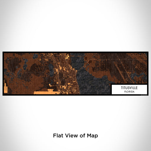 Flat View of Map Custom Titusville Florida Map Enamel Mug in Ember