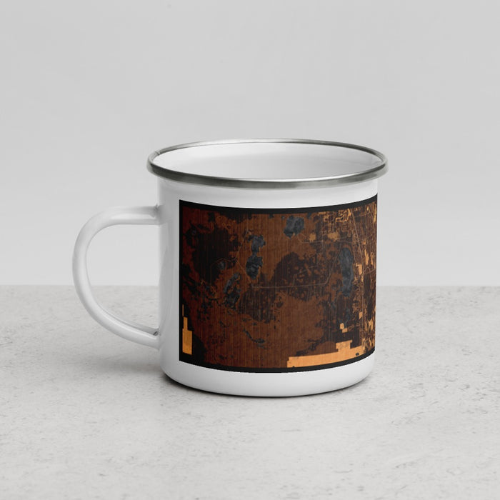 Left View Custom Titusville Florida Map Enamel Mug in Ember