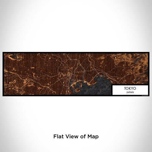 Flat View of Map Custom Tokyo Japan Map Enamel Mug in Ember