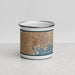 Front View Custom Tokyo Japan Map Enamel Mug in Woodblock