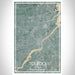 Toledo Ohio Map Print Portrait Orientation in Afternoon Style With Shaded Background