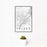 12x18 Toledo Ohio Map Print Portrait Orientation in Classic Style With Small Cactus Plant in White Planter