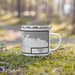 Right View Custom Toledo Ohio Map Enamel Mug in Classic on Grass With Trees in Background