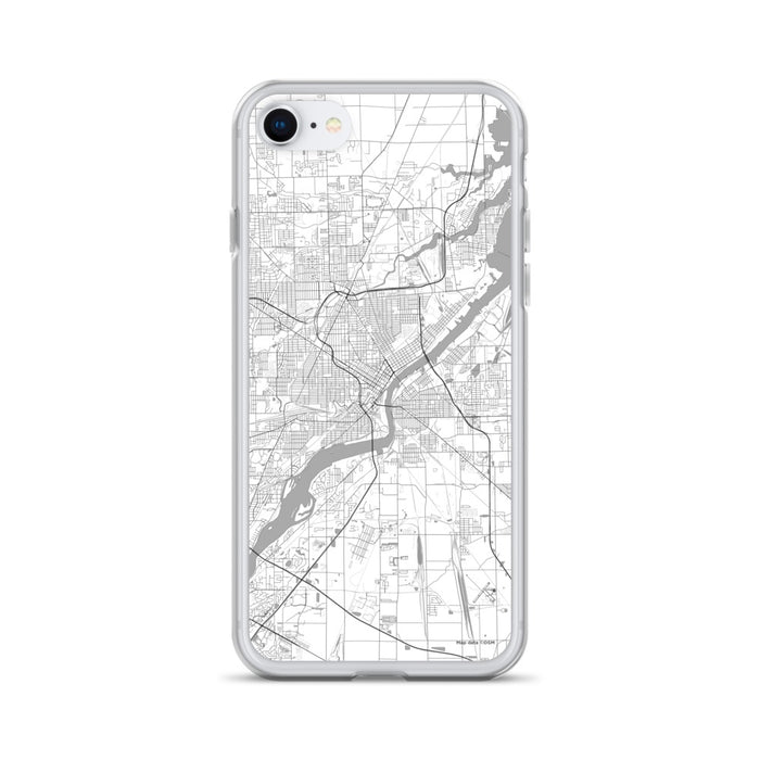 Custom Toledo Ohio Map iPhone SE Phone Case in Classic