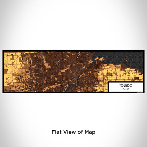 Flat View of Map Custom Toledo Ohio Map Enamel Mug in Ember