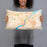 Person holding 20x12 Custom Toledo Ohio Map Throw Pillow in Watercolor