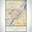 Toledo - Ohio Map Print in Woodblock