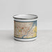 Front View Custom Toledo Ohio Map Enamel Mug in Woodblock