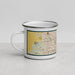 Left View Custom Toledo Ohio Map Enamel Mug in Woodblock