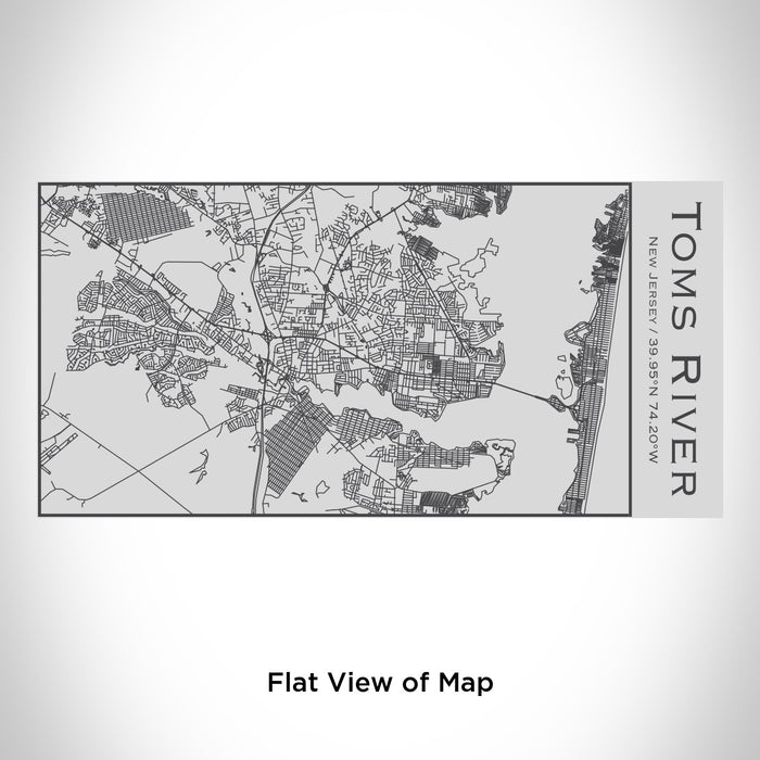 Rendered View of Toms River New Jersey Map Engraving on 17oz Stainless Steel Insulated Cola Bottle