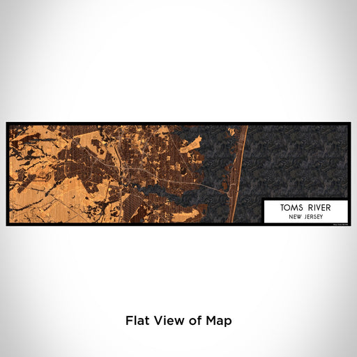 Flat View of Map Custom Toms River New Jersey Map Enamel Mug in Ember
