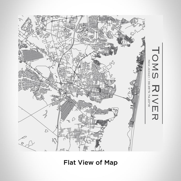 Rendered View of Toms River New Jersey Map Engraving on 17oz Stainless Steel Insulated Tumbler in White