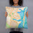 Person holding 18x18 Custom Toms River New Jersey Map Throw Pillow in Watercolor