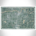 Topeka Kansas Map Print Landscape Orientation in Afternoon Style With Shaded Background