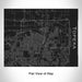 Rendered View of Topeka Kansas Map Engraving on 20oz Stainless Steel Insulated Bottle with Bamboo Top in Black