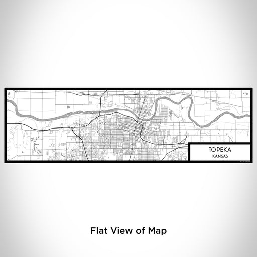 Flat View of Map Custom Topeka Kansas Map Enamel Mug in Classic