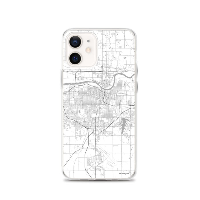 Custom Topeka Kansas Map iPhone 12 Phone Case in Classic