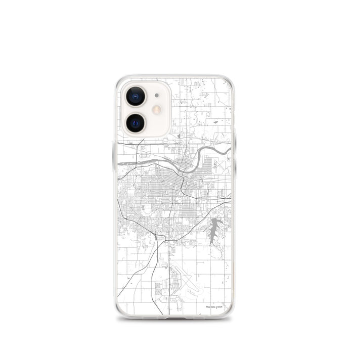 Custom Topeka Kansas Map iPhone 12 mini Phone Case in Classic