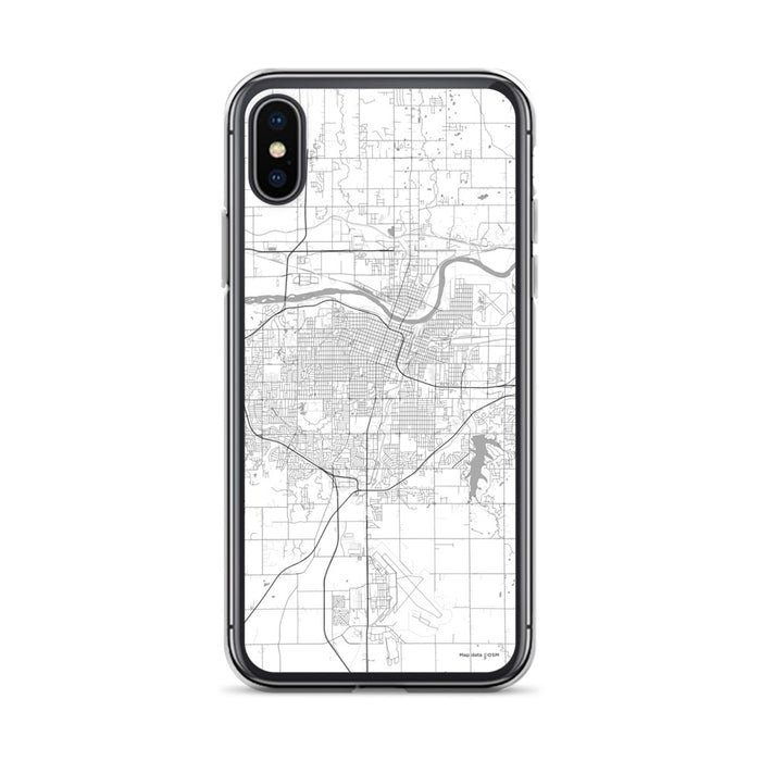 Custom Topeka Kansas Map Phone Case in Classic
