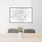 24x36 Topeka Kansas Map Print Landscape Orientation in Classic Style Behind 2 Chairs Table and Potted Plant