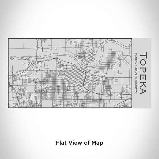Rendered View of Topeka Kansas Map Engraving on 17oz Stainless Steel Insulated Cola Bottle