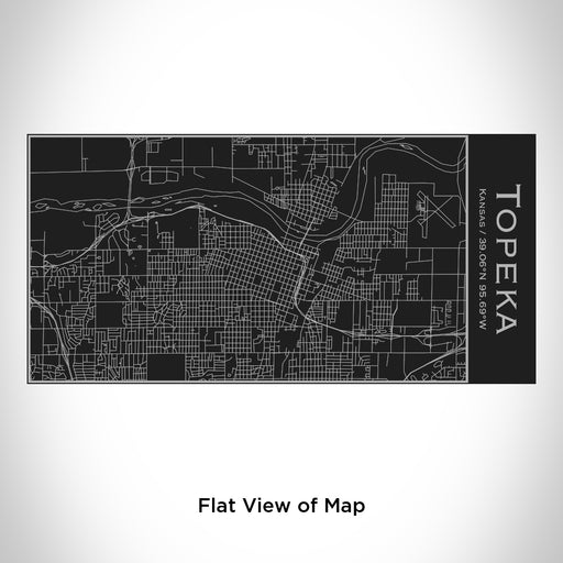 Rendered View of Topeka Kansas Map Engraving on 17oz Stainless Steel Insulated Cola Bottle in Black