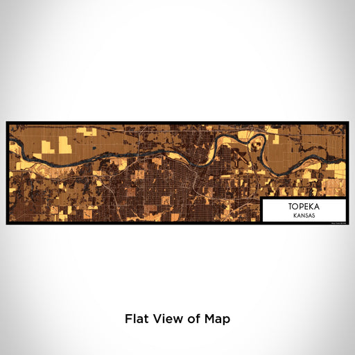 Flat View of Map Custom Topeka Kansas Map Enamel Mug in Ember