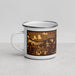 Left View Custom Topeka Kansas Map Enamel Mug in Ember