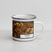Right View Custom Topeka Kansas Map Enamel Mug in Ember