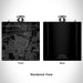 Rendered View of Topeka Kansas Map Engraving on 6oz Stainless Steel Flask in Black