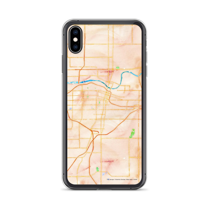 Custom Topeka Kansas Map Phone Case in Watercolor