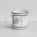 Left View Custom Topo Pines New Hampshire Map Enamel Mug in Classic