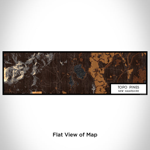 Flat View of Map Custom Topo Pines New Hampshire Map Enamel Mug in Ember