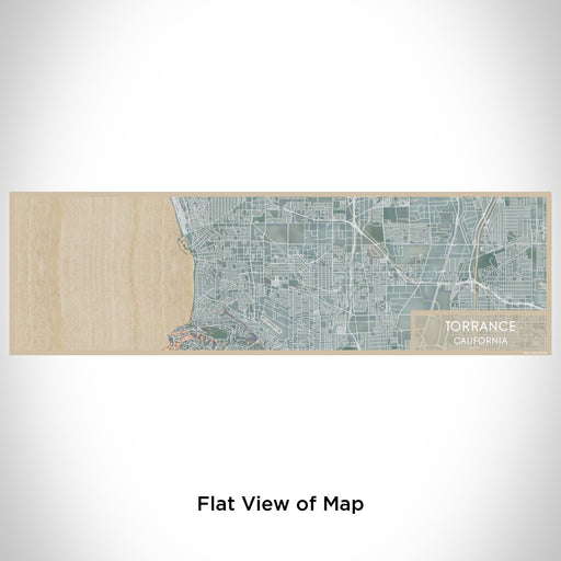 Flat View of Map Custom Torrance California Map Enamel Mug in Afternoon