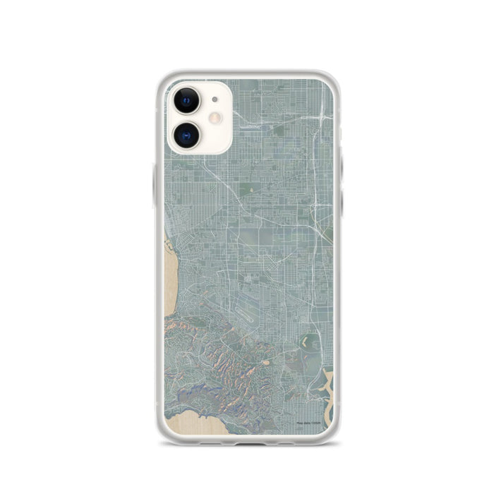 Custom iPhone 11 Torrance California Map Phone Case in Afternoon