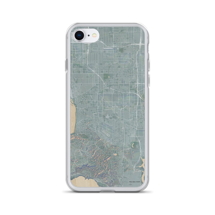 Custom iPhone SE Torrance California Map Phone Case in Afternoon