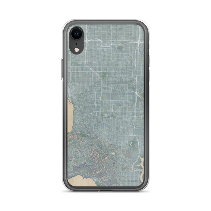 Custom iPhone XR Torrance California Map Phone Case in Afternoon