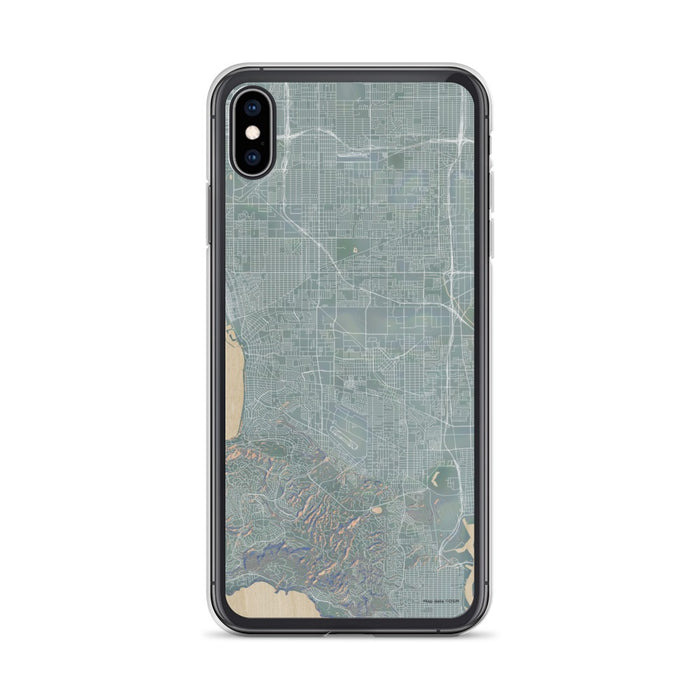 Custom iPhone XS Max Torrance California Map Phone Case in Afternoon